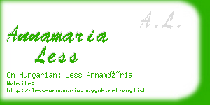 annamaria less business card